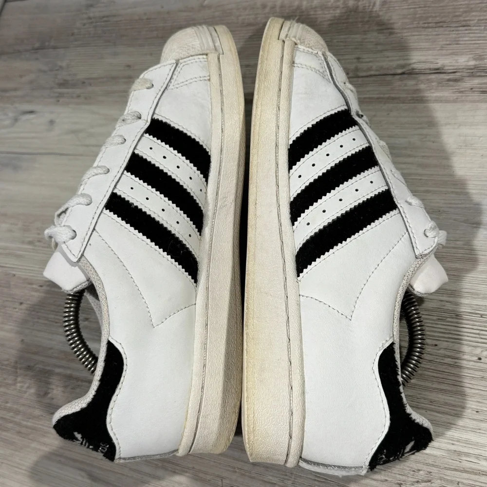 Adidas Superstar‎ Shoes Youth Size 5.5 White W/ Black Stripes Shell Toe 789002